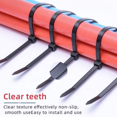 3.0*200 Black Nylon Zip Cable Ties 200mm Durable Multi Purpose Straps